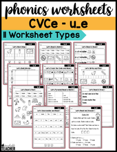 CVCe - u_e Phonics Worksheets - The Science of Reading