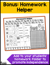 Editable Homework Folder for Primary Grades