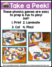Phonics Word Family Slide Game - Long Vowel Edition