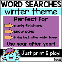 Winter Themed Word Searches
