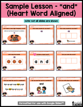 Hearts Words Google Slides Lessons High Frequency Words Science of Reading