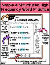High Frequency Word Sentences for Fluency- Set #2