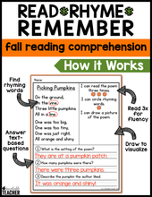 Read Rhyme Remember - Fall Reading Comprehension Poems