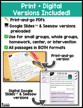 All-in-One Reading Passages - Ending Blends