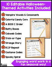 Editable Halloween Word Work