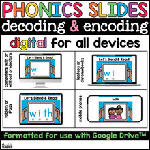 Digital Phonics Digraph Words Google Slides for Decoding and Encoding SOR