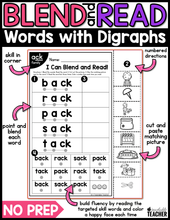 Blend and Read - Words with Digraphs