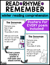 Read Rhyme Remember - Winter Reading Comprehension
