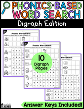 Digraph Words Worksheets Phonics Word Search: Write & Find Words with Digraphs