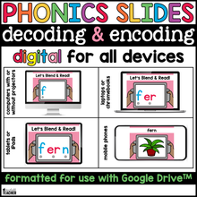 Digital Phonics R-Controlled Vowel Words Google Slides for Decoding and Encoding