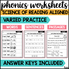 Long Vowel Teams - UE/UI/EW Phonics Worksheets - The Science of Reading