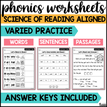 Long Vowel Teams - AI/AY Phonics Worksheets - The Science of Reading