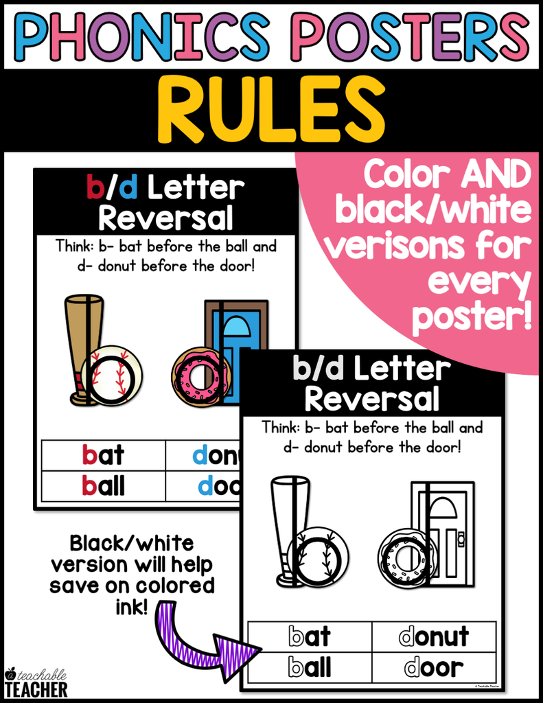 Phonics Rules Posters A Teachable Teacher