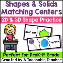 Shapes and Solids Matching Centers