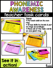 Phonemic Awareness Teacher Task Cards