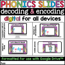 Digital Phonics -dge & -tch Words Google Slides for Decoding and Encoding SOR