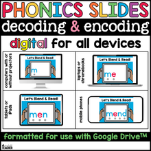 Digital Phonics Blend Words Google Slides for Decoding and Encoding SOR