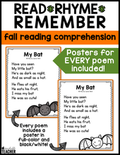 Read Rhyme Remember - Fall Reading Comprehension Poems