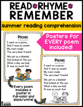 Read Rhyme Remember - Summer Reading Comprehension