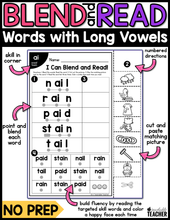 Blend and Read - Words with Long Vowels