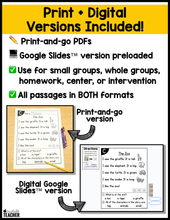 Level C Reading Comprehension Passages and Questions