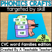 CVC Word Family Phonics Crafts