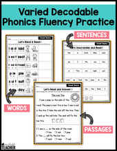 Long Vowel Team Words Phonics Worksheets - The Science of Reading