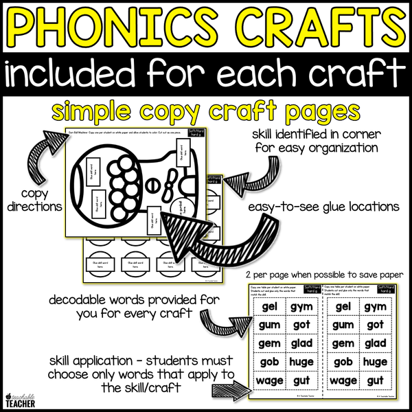 Soft/Hard C&G Phonics Crafts – A Teachable Teacher