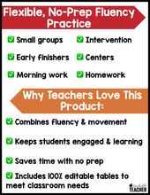 Move and Master Fluency Tables- The BUNDLE