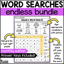 Endless Themed Word Searches