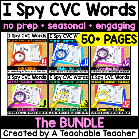I Spy CVC Words - The BUNDLE (Through the Year)