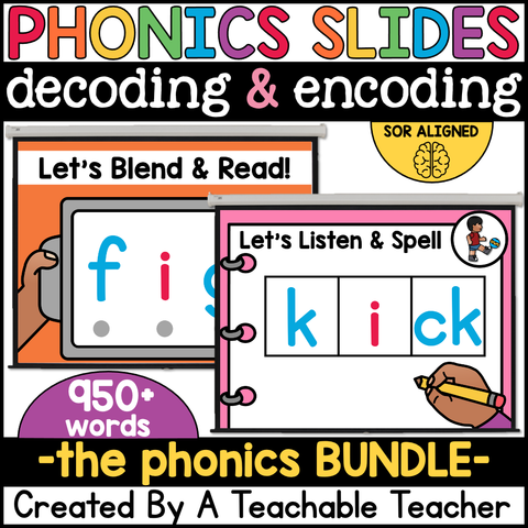 Science of Reading Phonics Google Slides for Decoding and Encoding