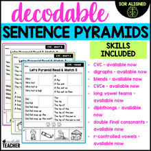 Decodable Sentence Pyramids- The BUNDLE