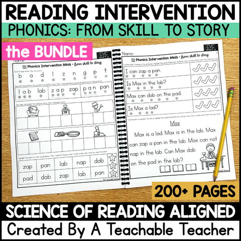 Phonics Intervention Minis - The BUNDLE - Reading Intervention