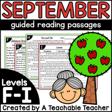 September Guided Reading Passages - Levels F-I