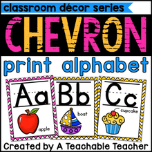 Chevron Print Alphabet Posters