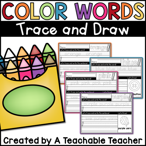 Color Words Trace and Draw
