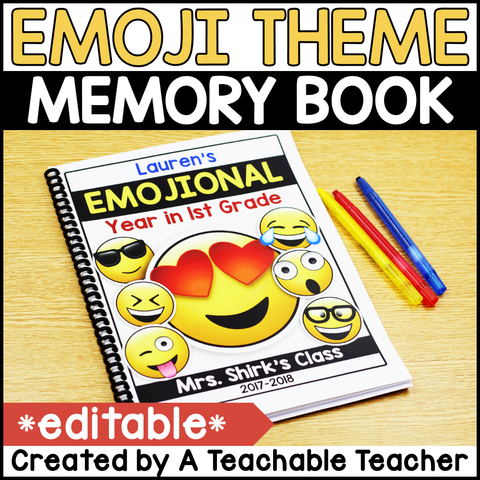 Editable Memory Book - Emoji Theme