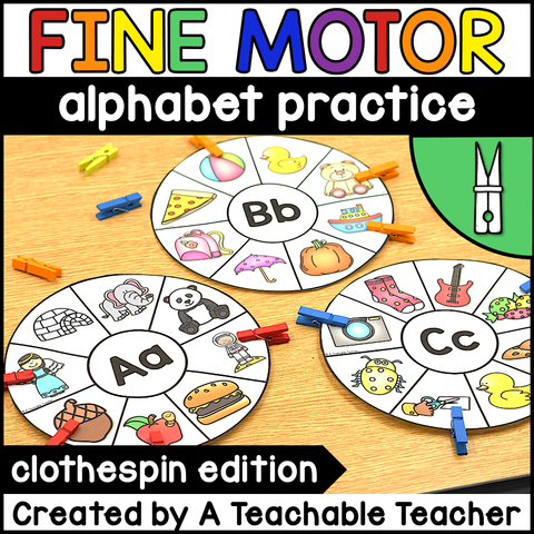 Fine Motor Alphabet Practice - Clothespin Edition