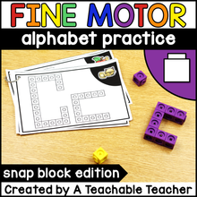 Fine Motor Alphabet Practice - Snap Block Edition