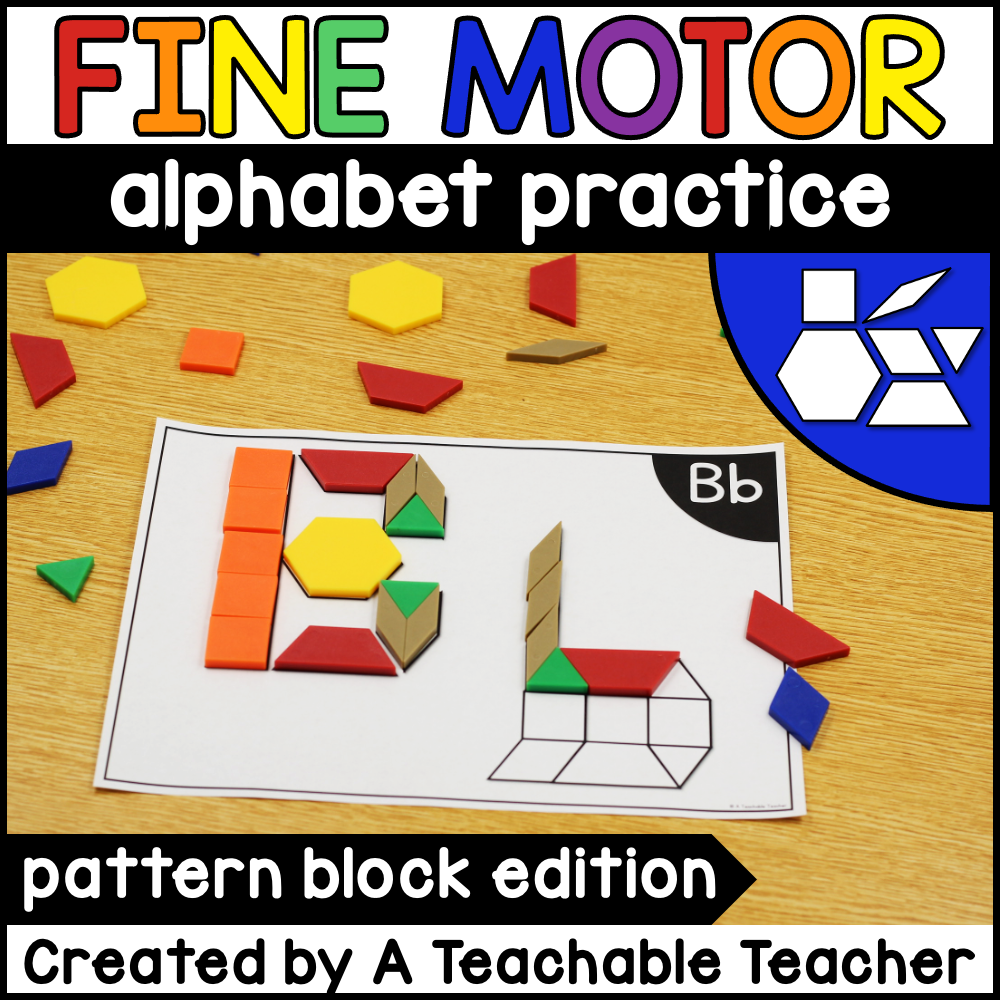 Practice Block Fine Motor Alphabet Practice - Pattern Block Edition – A Teachable Teacher