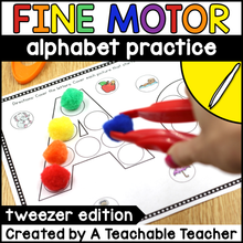 Fine Motor Alphabet Practice - Tweezer Edition