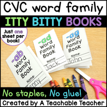 Itty Bitty Books - CVC Word Family Edition