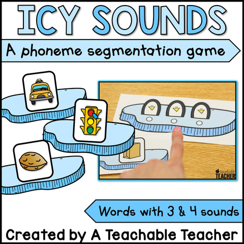 Winter Phonemic Awareness Activities: Segmenting & Blending Sounds