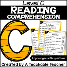 Level C Reading Comprehension Passages and Questions