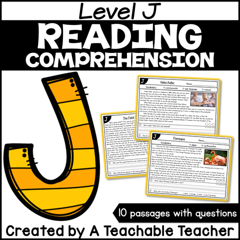 Level J Reading Comprehension Passages and Questions