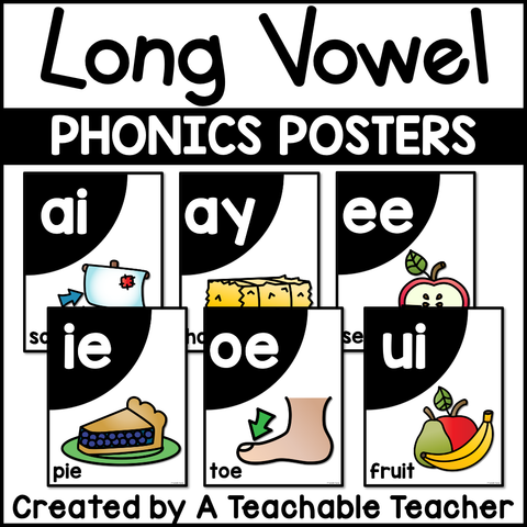 Long Vowel Teams Phonics Posters