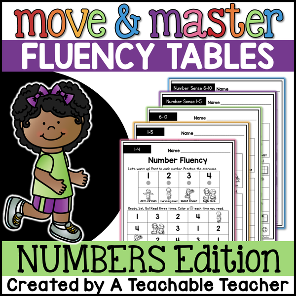 Fluency Table Math Move and Master Fluency Tables - Numbers Edition – A Teachable Teacher