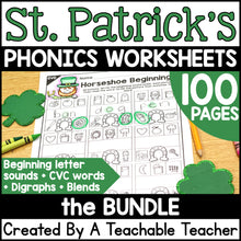 St. Patrick's Day Phonics Worksheets & Activities Bundle