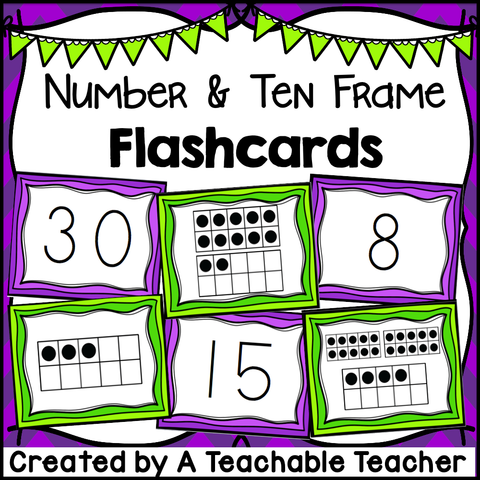 Number and Ten Frame Flashcards